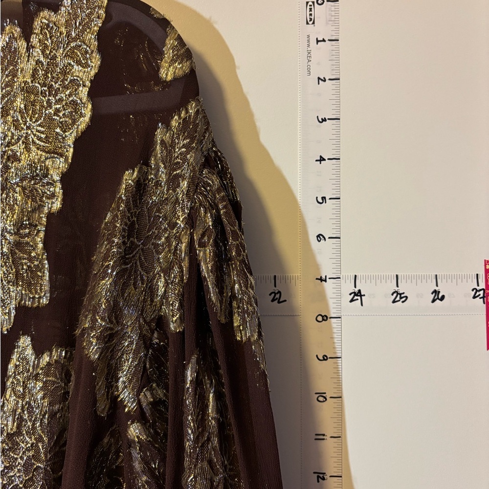 Zara ZW Collection voluminous Elegant Metallic Blouse size XL - Picture 8 of 8